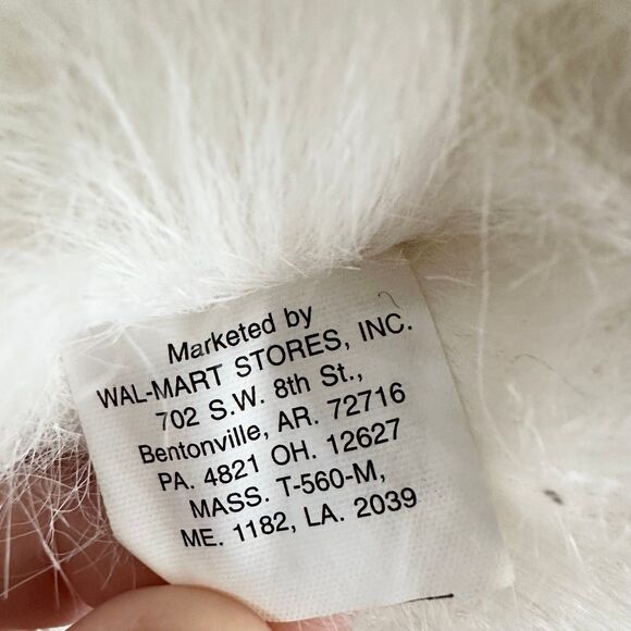 Walmart White Persian Cat Kitten 10” Realistic Plush Stuffed Animal Vintage Toy - Picture 5 of 7